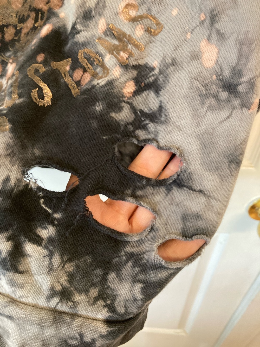 Affliction Black & Beige Tie-Dye Logo Sweatshirt - Picture 7 of 16